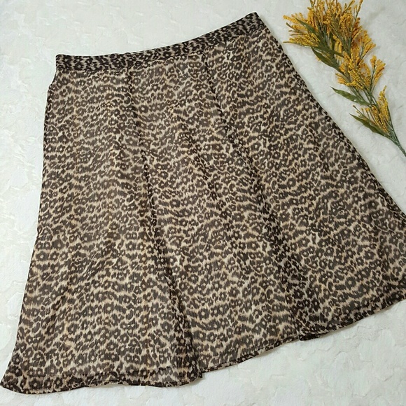 Jaclyn Smith Leopard Print Skirt Size L - Picture 1 of 4
